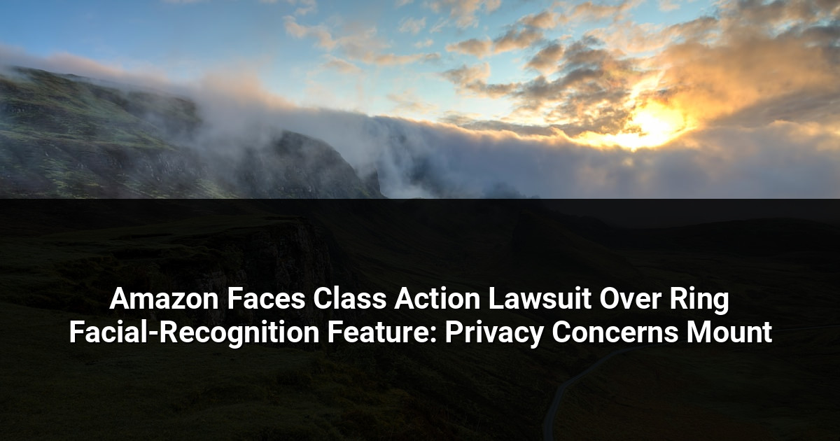 Amazon Faces Class Action Lawsuit Over Ring Facial-Recognition Feature: Privacy Concerns Mount