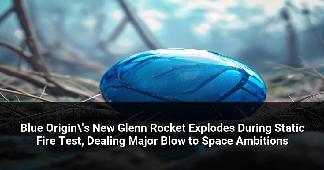 Blue Origin's New Glenn Rocket Explodes During Static Fire Test, Dealing Major Blow to Space Ambitions
